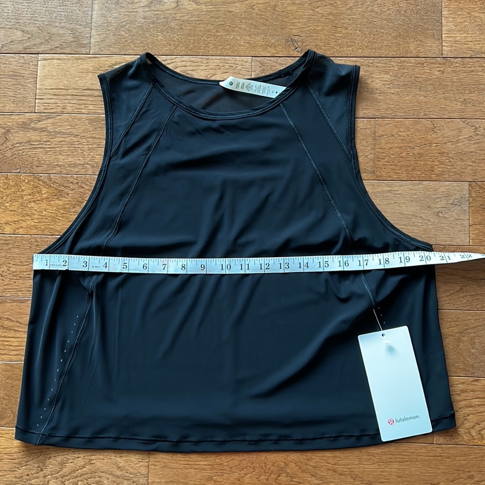 🖤LULULEMON SCULPT TANK CROPPED-BLACK-14🖤 - Picture 8 of 11